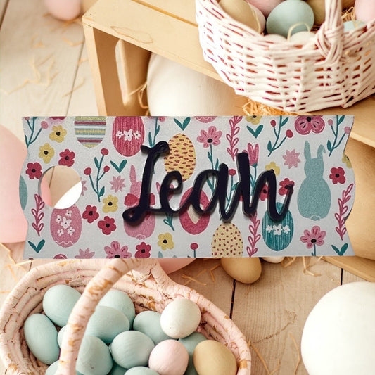 Cute Easter/Spring Tumbler name tags- 20,30 & 40 oz sizes - Your tumbler deserves a name!